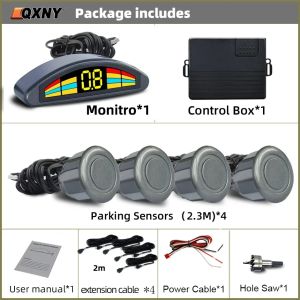 Front Parking Sensor Kit Auto Car Prefix Parktronic Vehicle Assistant System Buzzer Alarm Volume Not Backup Radar