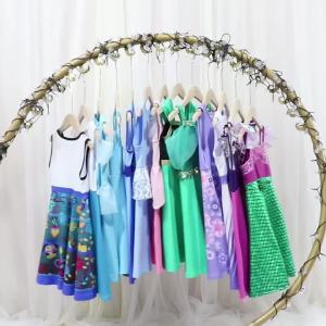 2026 Children Elsa Anna Sleeveless Colorful Costumes Dresses Girls Cotton Print Casual Dress Girls Summer Daily Oufits Vestidos