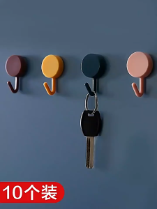 10 Pcs Assorted Color Self Adhesive Wall Hook