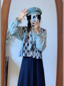 Original Tang Dynasty Chinese Style Hanfu Skirt by Siyu Pavilion Cotton 100% Aircraft Sleeve Double Pocket Slimming Design