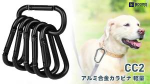 Booms Fishing CC2 Carabiner Clip Small Carabiner Keychain 12pcs 4/5cm Multi-use Aluminium D Ring Clips Fishing Accessories