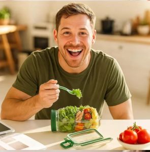 [SG] Food grade/BPA free salad Jar side open with leakproof dressing compartment safe for meal prep