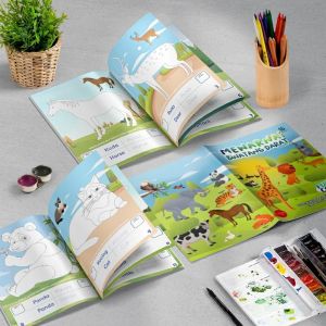 Buku Mewarnai Fullcolor 16 Halaman - Ukuran Besar dan Tebal
