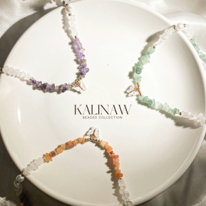 KALINAW Whimsical Fairy Butterfly Necklace with Pearl & Semi-Precious Chipstones