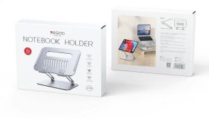 YESIDO LP05 Metal Alloy 30KG Heavy Duty Multi Angle Anti Shaking Adjustable Height Foldable Laptop Stand Cooler Holder