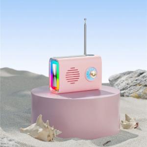 Portable Outdoor Bluetooth Speaker Solar Powered Card Insertion USB Flash Drive Colorful Diaphragm Light Sound Box Wireless Audio