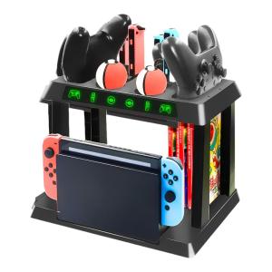 Charging Storage Stand for Pro Controller Joy Con Game Cartridges