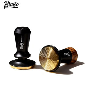 Bincoo Titanium Coffee Tamper Elastic Powder Hammer Gold Threaded Bottom Coffee Utensil 51/58mm