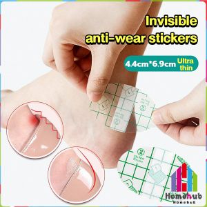 Homehub 10Pcs/pack Heel Protector Foot Sole Stickers Waterproof Invisible Back Heel Sticker 4.4 cm*6.9 cm