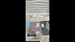 A4/Long Binder Folder with Loose Leaf File Bag for 2/3/4 Ring Binder Paper Organizer with Transparent Binder Pocket