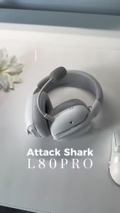 ATTACK SHARK | L80 PRO 3-in-1 Tri-Mode Gaming Headset 2.4G Wireless Bluetooth5.3 3.5mm Wired Lightseed Wireless Tech 20ms Ultra Low Latency
