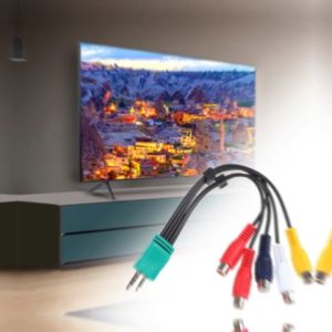 20cm 3.5mm + 2.5mm to 5RCA Audio Video AV Component Adapter Cable For Samsung LED LCD TV BN3901154W 306A-Sumsung-TV-AV-Cable