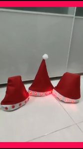 Topi Natal Lampu LED - topi santa kelapi kelip - christmas xmas hat - topi natal - topi santa claus - topi santa led