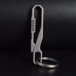 Creative Titanium Alloy Key Holder Belt Buckle Sports Casual Pants Hook Buckle Keychain Leisure Fashionable Rustproof Colorfast