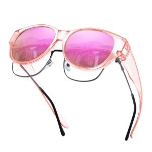 Fit Over Glasses Sunglasses for Women Non Polarized Trendy Sunglasses Wear Over Glasses UV Protection 1 Pack