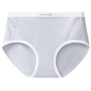 AIMO | กางเกงชั้นในทรงสามเหลี่ยมผ้าฝ้ายแท้ไร้ตะเข็บสำหรับผู้หญิง กางเกงขาสั้นป้องกันแบคทีเรีย กางเกงชั้นในแบบยาวสำหรับเด็กผู้หญิง ไม่รัดรูป เอวกลาง