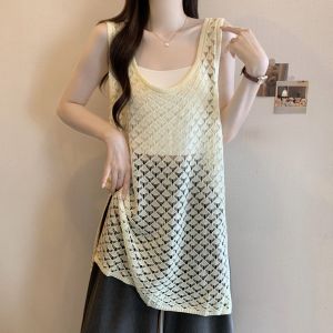 AIYITI | Summer Hollow Vest Dress Overdress for Plus Size Women