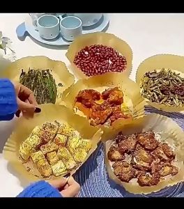 【 Ready Stock Malaysia】100PCS 20CM Air Fryer Disposable Baking Papers Non-Stick Steamer Round Parchment Paper Liners