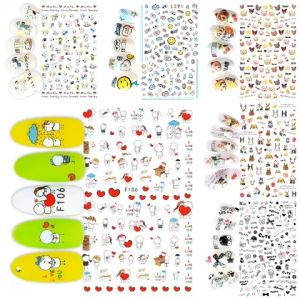 Sticker Dán Móng Tay Họa Tiết Icon Bigli Migli / Chó Snoopy / Emoji Hoạt Hình / Thỏ Cute / Gấu Bear / Nails sticker Series F106 – F135