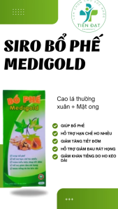 Siro ho bổ phế cao lá thường xuân Medigold - Hỗ trợ giảm ho đau rát họng