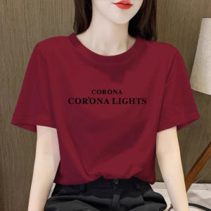 SUSHOUWANGE | Burgundy Short Sleeve T-Shirt for Women