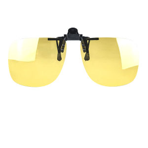 Big Size Square Shape Red Lens Clip on Better Sleep ClipOn Orange Lens Yellow Driving Lenses Black Polarized Sunglasses Clip On