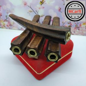 Pipa once kayu kelor Jawa model blimbing segi enam B77