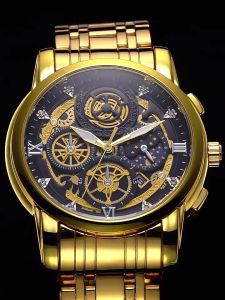 Jam Tangan Tourbillon Kerangka Mekanik Stainless Steel & Jam Tangan Pria Analog Anti Air