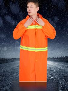 Áo Mưa Dài Dày Chống Thấm Nước Cho Nam Áo Mưa Bảo Vệ Môi Trường Hai Sọc Phản Quang Dài Bảo Vệ Chống Nước Cho Người Lớn
