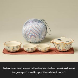 JISU | Travel Portable Single-use Ceramic Tea Set Kit