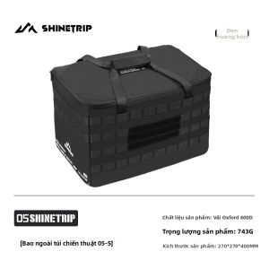 ShineTrip | Hộp dã ngoại bằng vải Oxford thiết kế thùng và bàn liền khối gấp gọn trữ đa năng