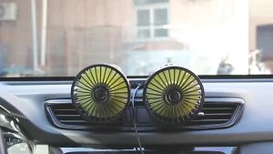 COD Kipas Angin Mobil 24v Big Van 12V Pendinginan USB Kipas Lipat Mobil Lipat Bisu Tenaga Angin Super Kepala Listrik