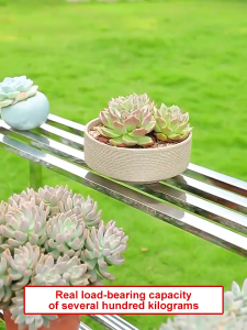 HomeChic 2/3/4 Layer Stainless Steel Plant Stand Heavy Duty Storage Rack Indoor Outdoor Flower Pot Display Rack#ZWL11