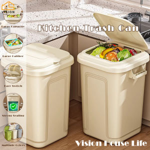 ถังขยะห้องครัวพร้อมฝาปิด10L ถังขยะแบบตั้งพื้นถัง20L 30L ถังขยะห้องนั่งเล่นถังขยะปลอดเชื้อเชิงพาณิชย์ขนาด60ลิตร