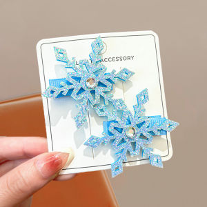 Princess Elsa Snowflake Childrens Hair Clips