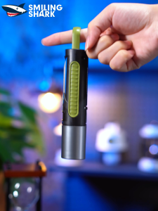 SMILING SHARK Super Bright Flashlight Camping LED Torch Light Zoom COB Side Light 5Mode With Hook Outdoor Camping Light Waterproof Hiking Household Lighting SD5257