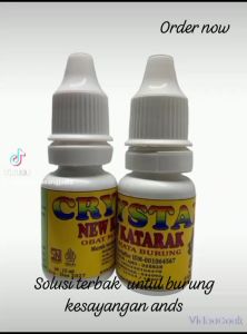 CRYSTA NEW KATARAK BURUNG RAHASIA SANG JUARA Obat Katarak Cair 15 ml Cocok untuk Murai Cucak Ijo Pleci dll
