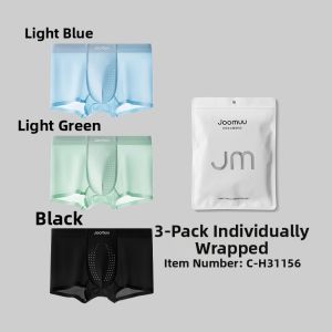 Joomuu | Antibacterial Sports Ice Silk Mens Boxer Shorts