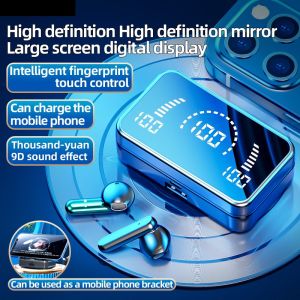 🔥FREE Shipping+COD🔥S20 Wireless Bluetooth Earphones Mirror Digital Display Headsets Stereo Ear Phone Waterproof Headphones