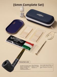SAVINELLI | Comprehensive Set Straight Briarwood Pipe Accessories