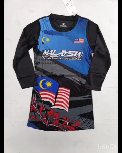 Umur 9-12 Baju Jersi Muslimah Lengan Panjang Budak Perempuan Yang Pelbagai Jenis Corak