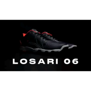 Flypower Losari 06 Sepatu Badminton Pria Wanita Navy Hot Orange White