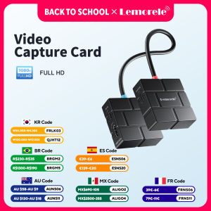 Lemorele 6-IN-1 Video Capture Card 1080P HDMI Loop Out Video Grabber Dual PD 100W Game Recorder for PS4/5 Switch Live Streaming