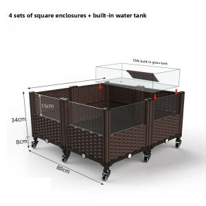 Large Size Ecological Landscape Turtle Aquarium Breeding Box Yellow Margined Turtle Planting Box Home Pet Food And Supplies