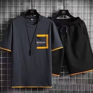 13 Boy Leisure Sports Suit 14-18 Years Old Junior High School Students 14 Short Sleeve T-Shirt 16 Big Children Summer Fashion