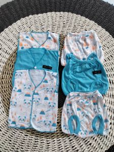 baju bayi 0 sampai 6 bulan 18 pcs warna biru