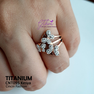 Cincin Titanium Kesya Rose Gold Modis Fashionable Perhiasan Fashion Import Premium cnt095