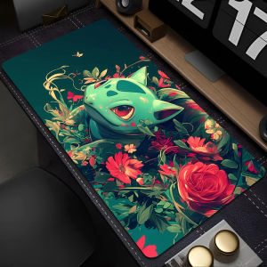 Bandai | Large Mouse Pad Pokemon Bulbasaur 90x40cm Office Computer Desk Mat Table Keyboard Pad Laptop Carpet Accessories Gaming Mousepad