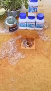 TKVT2018- hộp bột thông cống nắp xanh thông tắc bồn cầu thông tắc đường ống nước hiệu quả