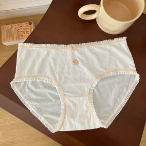 Large Size Womens Underwear Cute Floral Print Breathable Antibacterial Briefs Thin Triangle Shorts Comfortable Cotton mid Waist